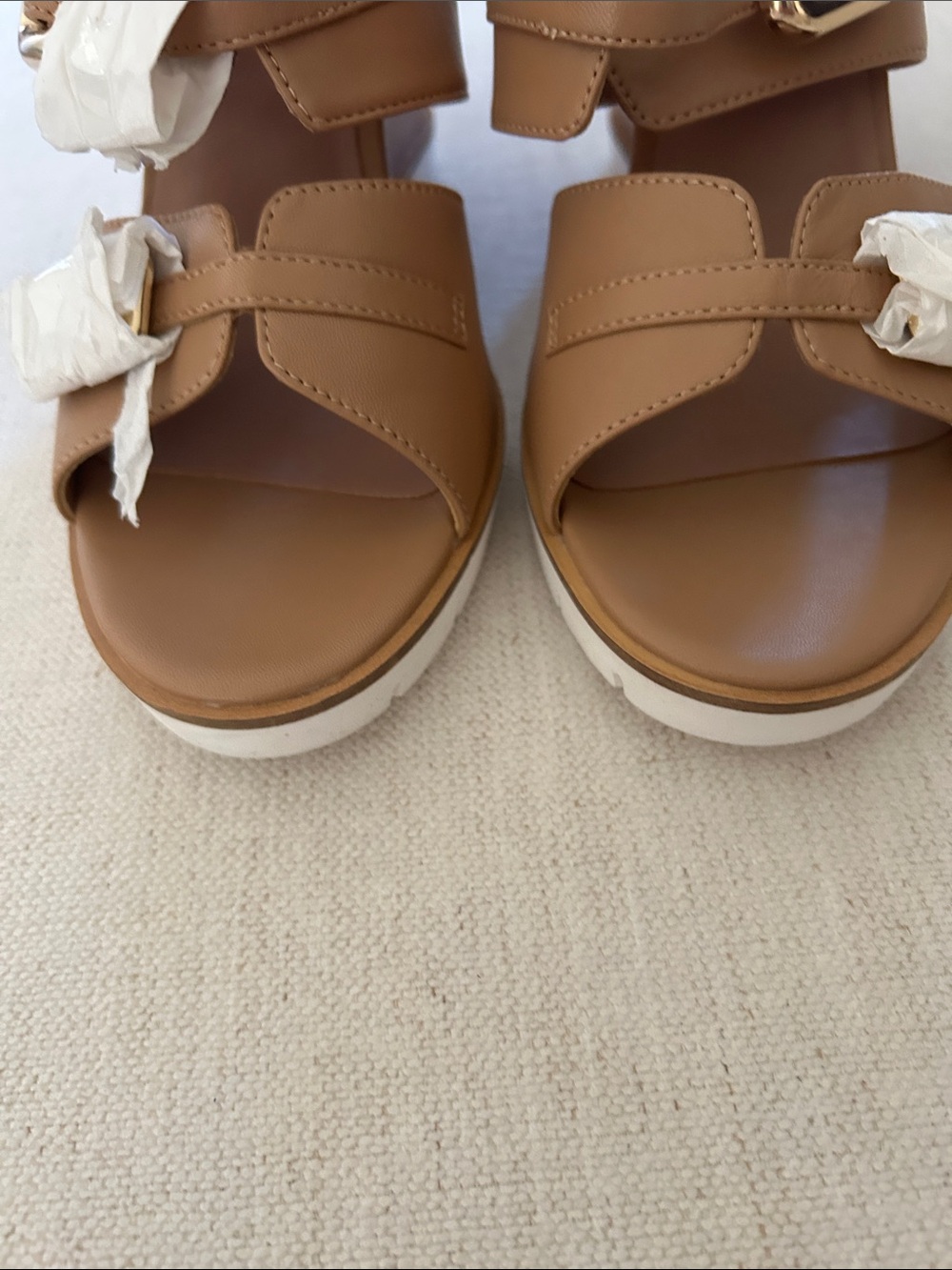 Linea Paolo Elvie Slingback Wedge Sandal, Tan, Size 11, NWT no box - Picture 7 of 10
